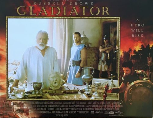 Original vintage US cinema lobby card for Ridley Scott classic, Gladiator