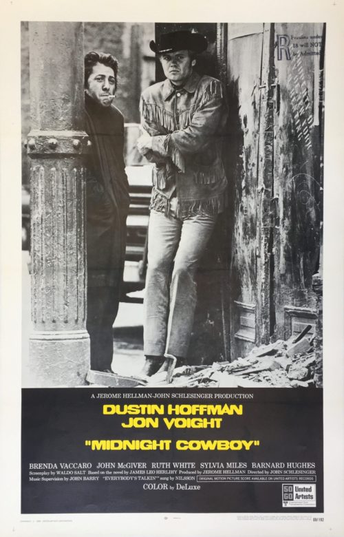 Original vintage US cinema movie poster for Midnight Cowboy