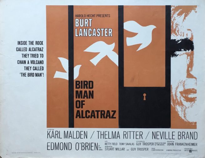 Original vintage cinema poster for the movie Bird Man Birdman of Alcatraz