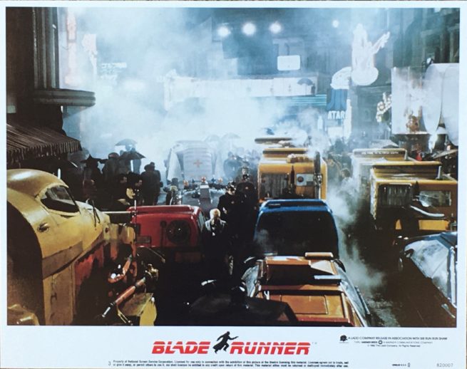 Original vintage US cinema lobby card movie poster for Blade Runner