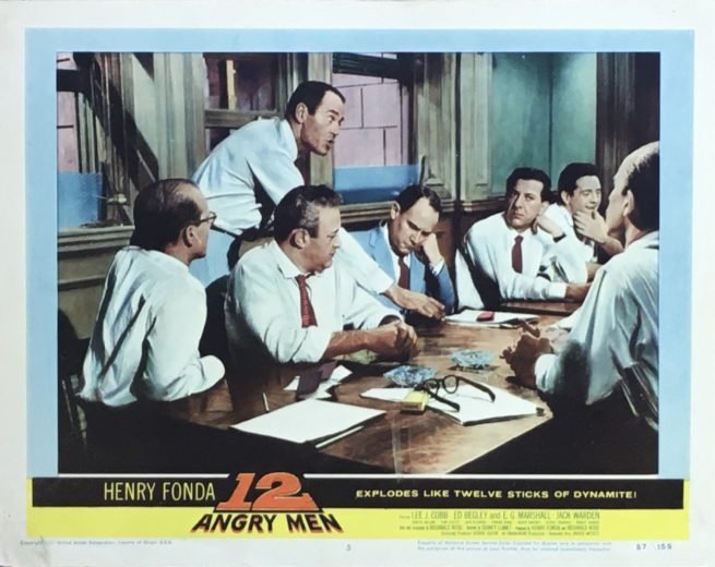 Original vintage US cinema lobby card movie poster for 12 Angry Men