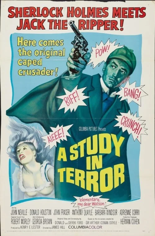 Original vintage US cinema movie poster for A Study in Terror