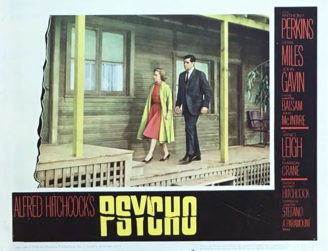 Original vintage US cinema lobby card movie poster for Psycho