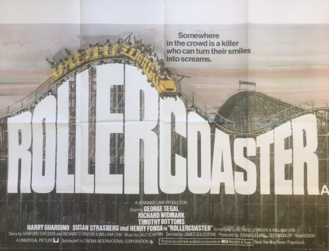Original vintage UK cinema movie poster for Rollercoaster