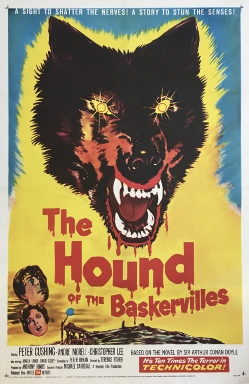 Original vintage US cinema movie poster for The Hound of the Baskervilles