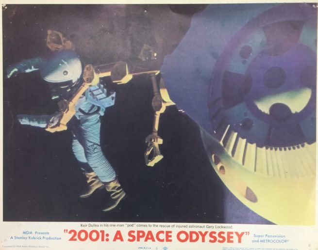 Original vintage US cinema lobby card movie poster for 2001: A Space Odyssey