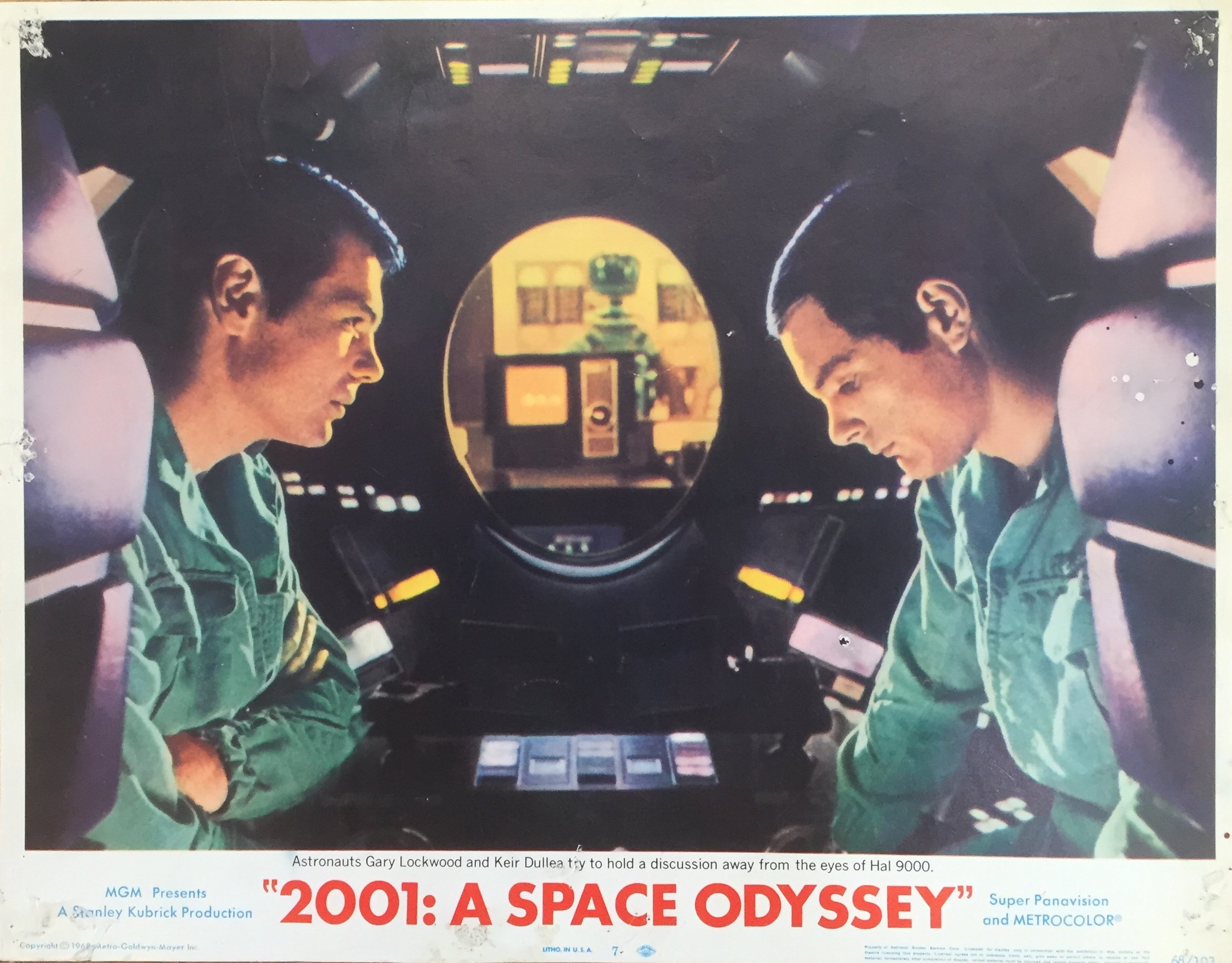 Original vintage US cinema lobby card movie poster for 2001: A Space Odyssey