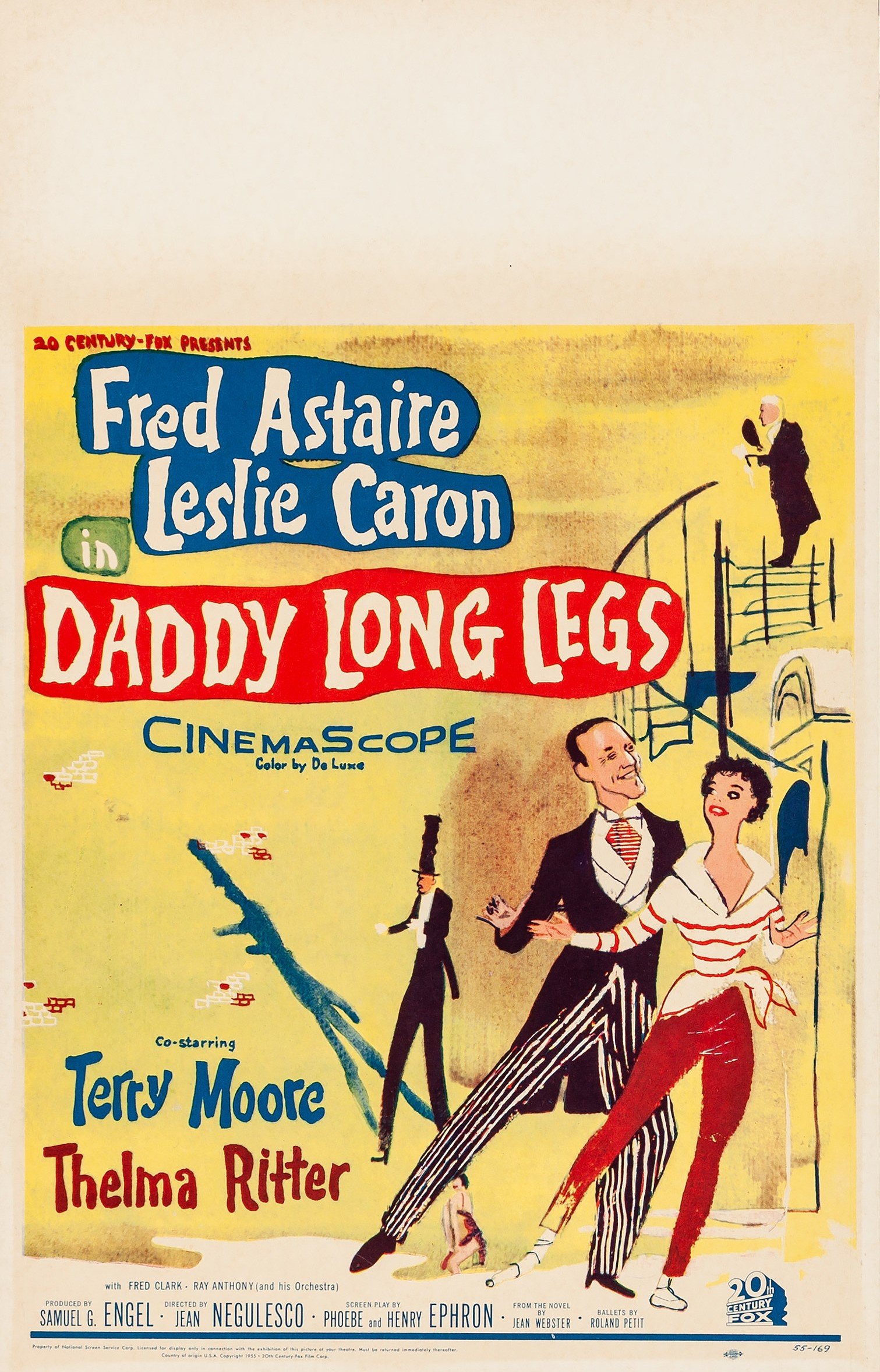 Original vintage US cinema window card movie poster for Daddy Long Legs
