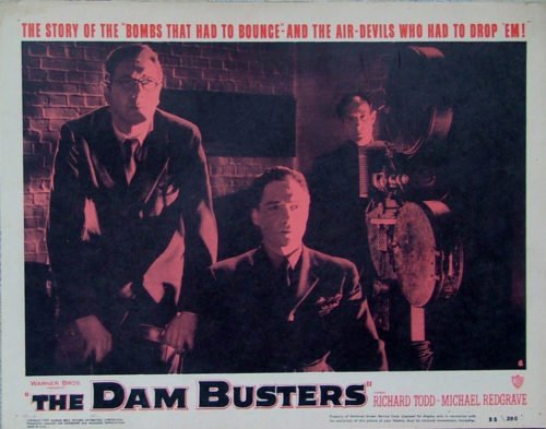 Vintage original US cinema lobby card poster for classic WWII movie The Dam Busters
