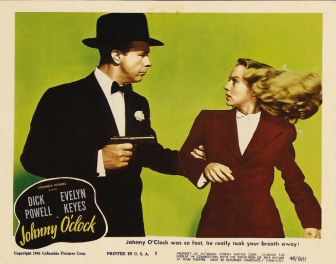 Original vintage US cinema lobby card movie poster for Johnny O'Clock