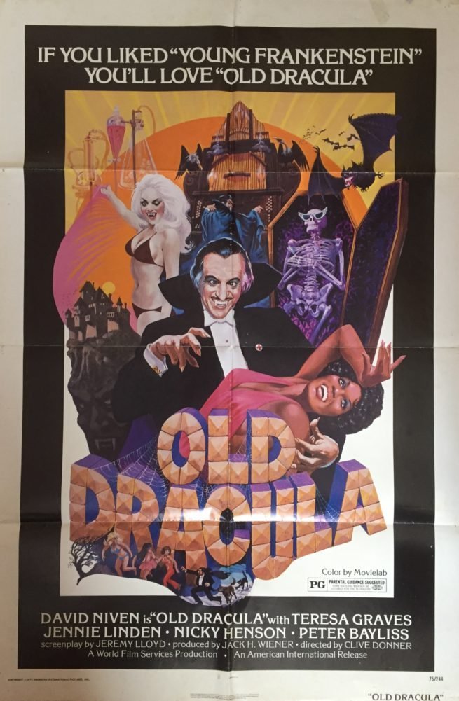 Original vintage US cinema movie poster for Old Dracula