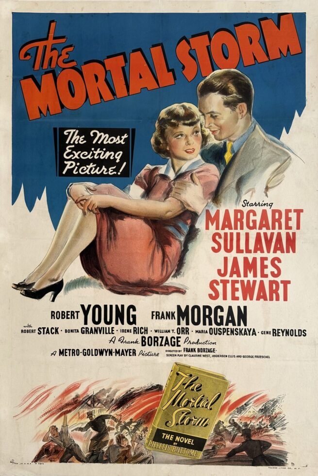 Original vintage cinema movie poster for The Mortal Storm, starring James Stewart