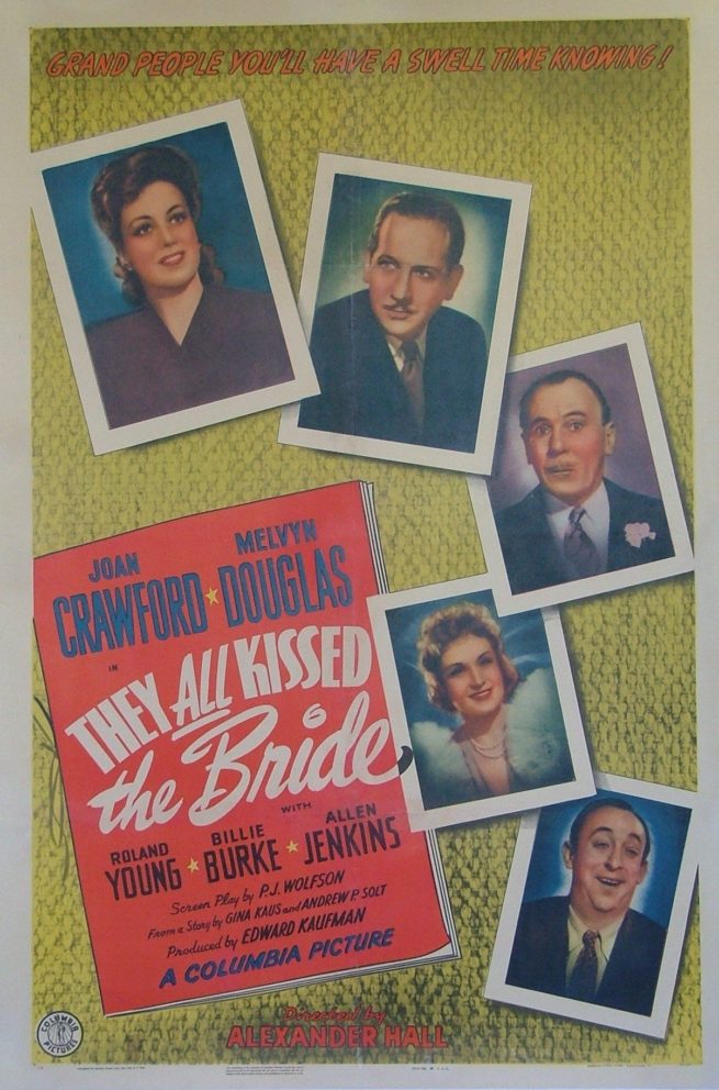 Original vintage movie poster for They All Kissed the Bride