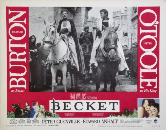 Original vintage US cinema lobby card movie poster for Becket