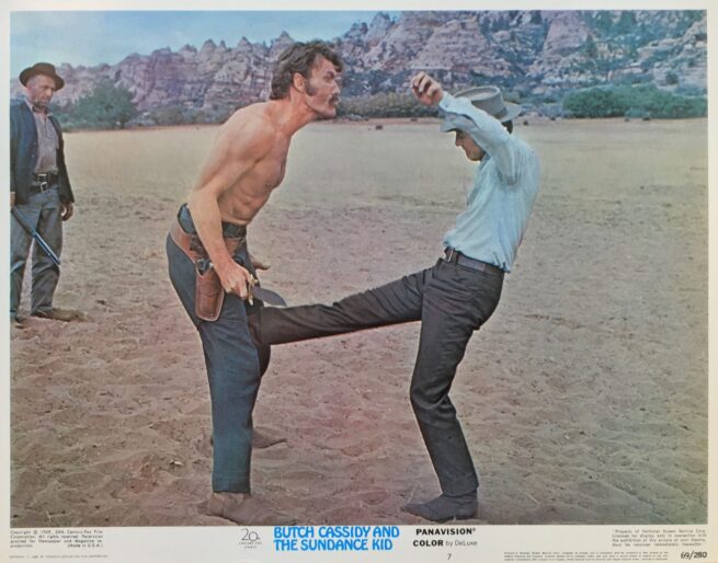 Vintage original US lobby card poster for Butch Cassidy and the Sundance Kid starring Paul Newman and Robert Redford