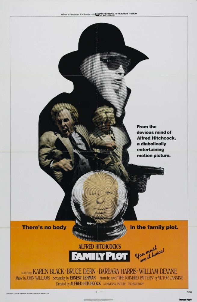 Original vintage US cinema movie poster for Family Plot