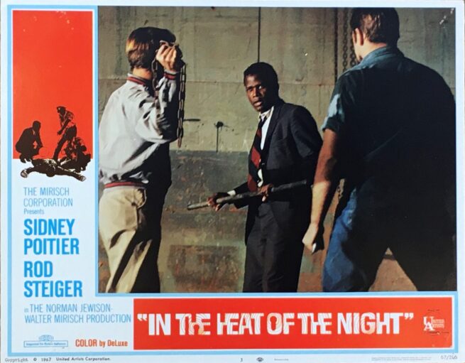 Original vintage US cinema lobby card movie poster for In the Heat of the Night
