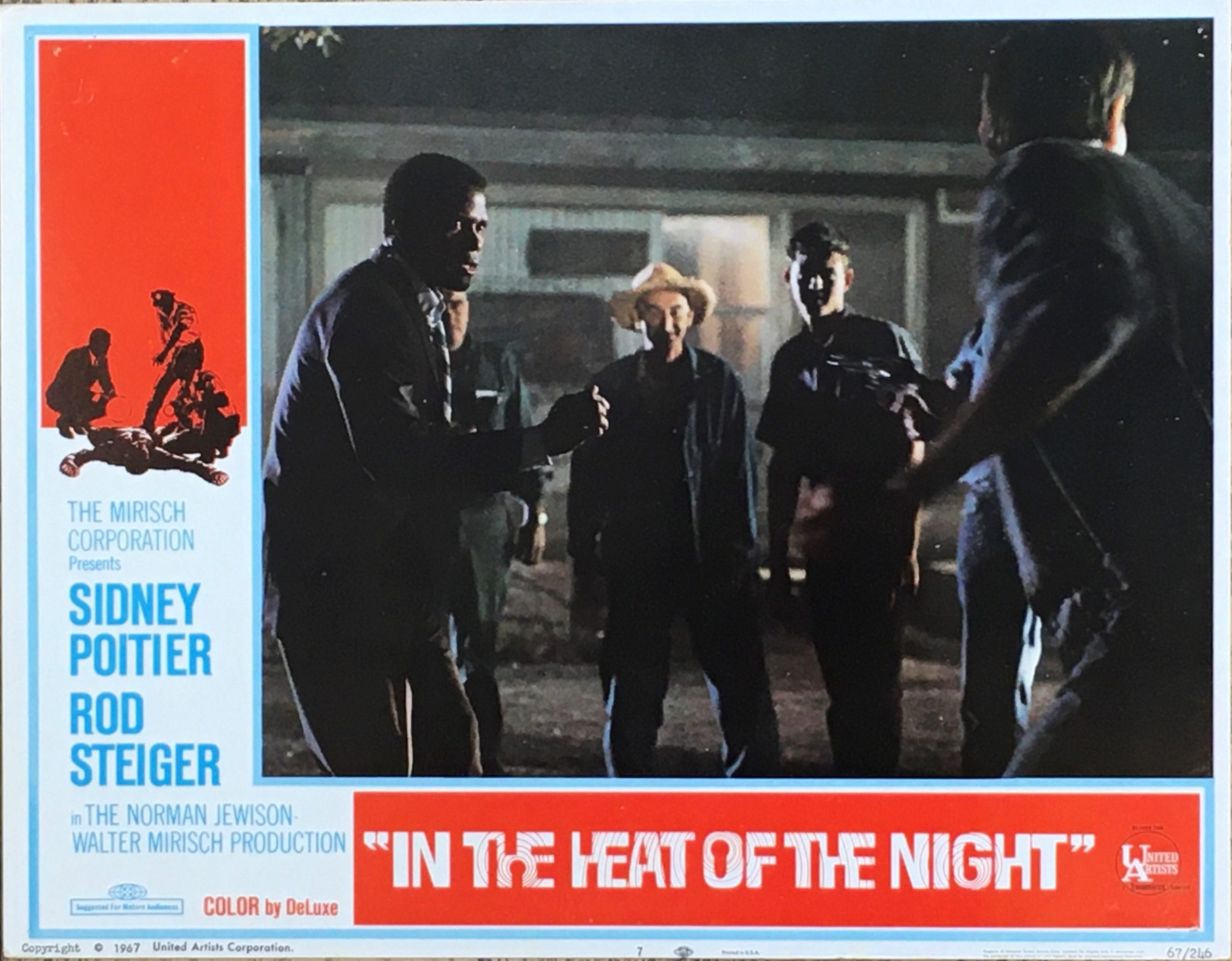 Original vintage US cinema lobby card movie poster for In the Heat of the Night