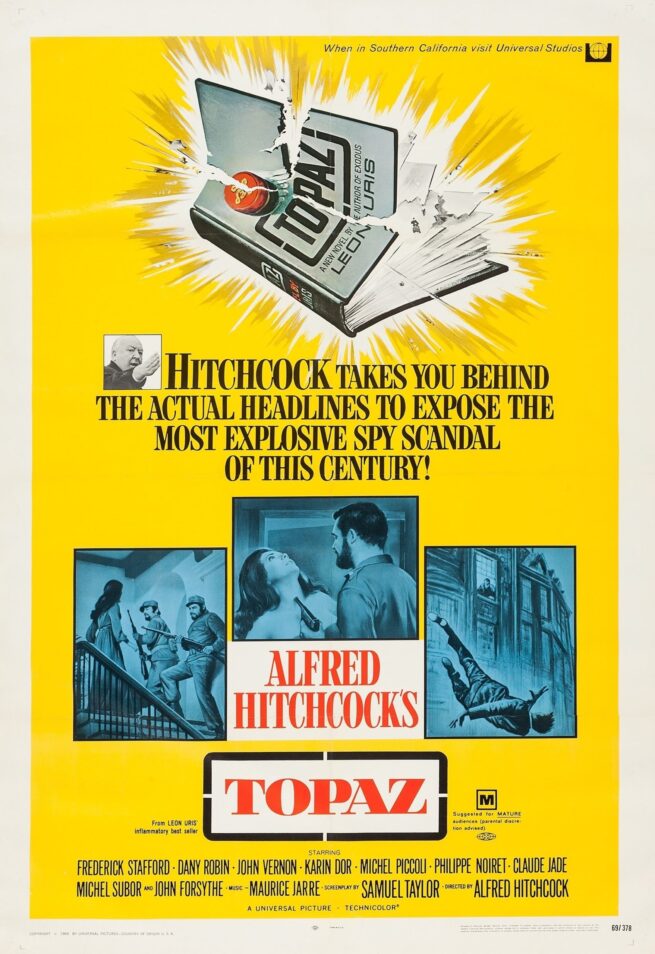 Original vintage US cinema movie poster for Topaz