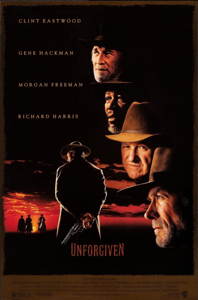 Original vintage US movie poster for sale for Unforgiven starring Clint Eastwood