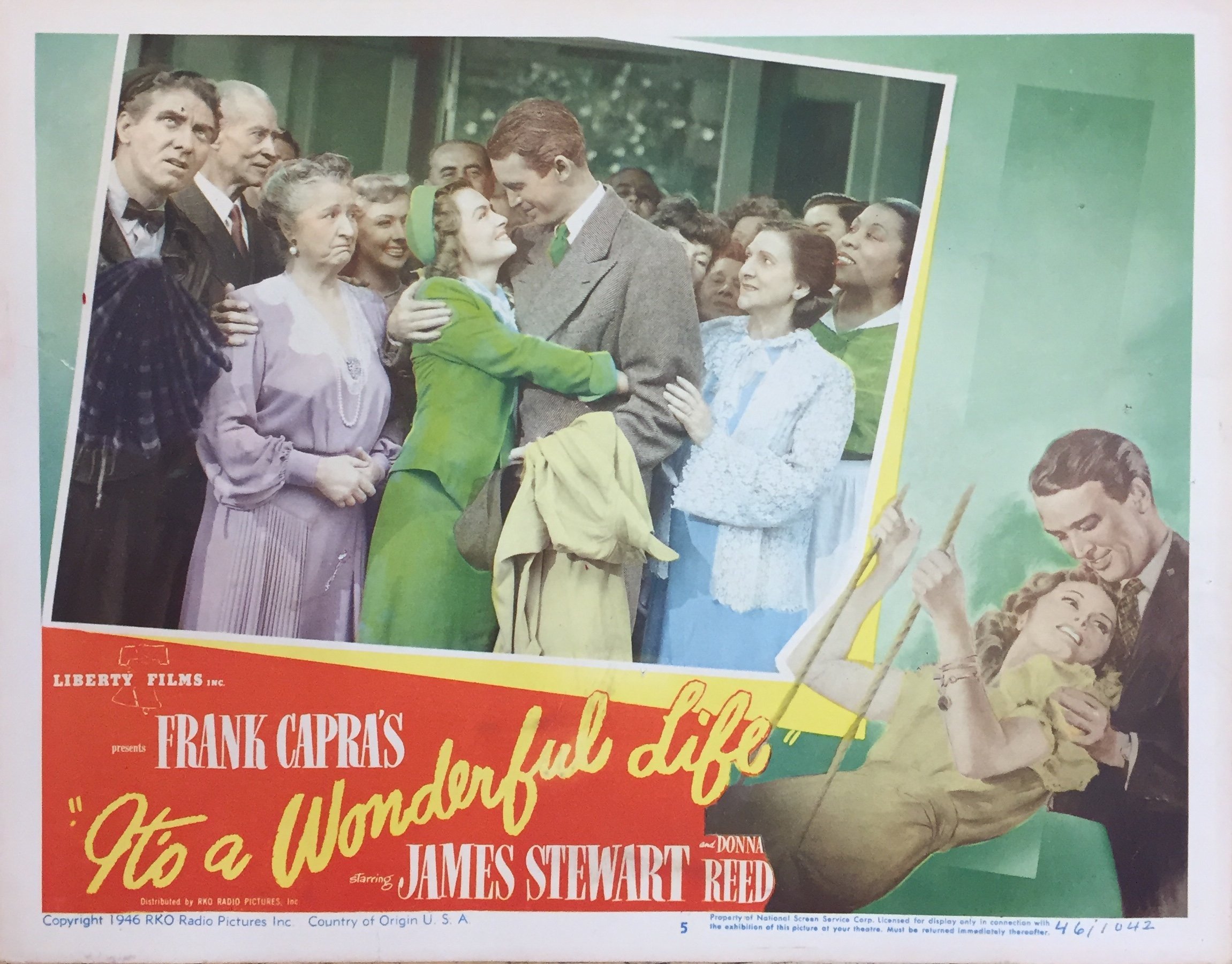 Original vintage US cinema lobby card movie poster for It's a Wonderful Life