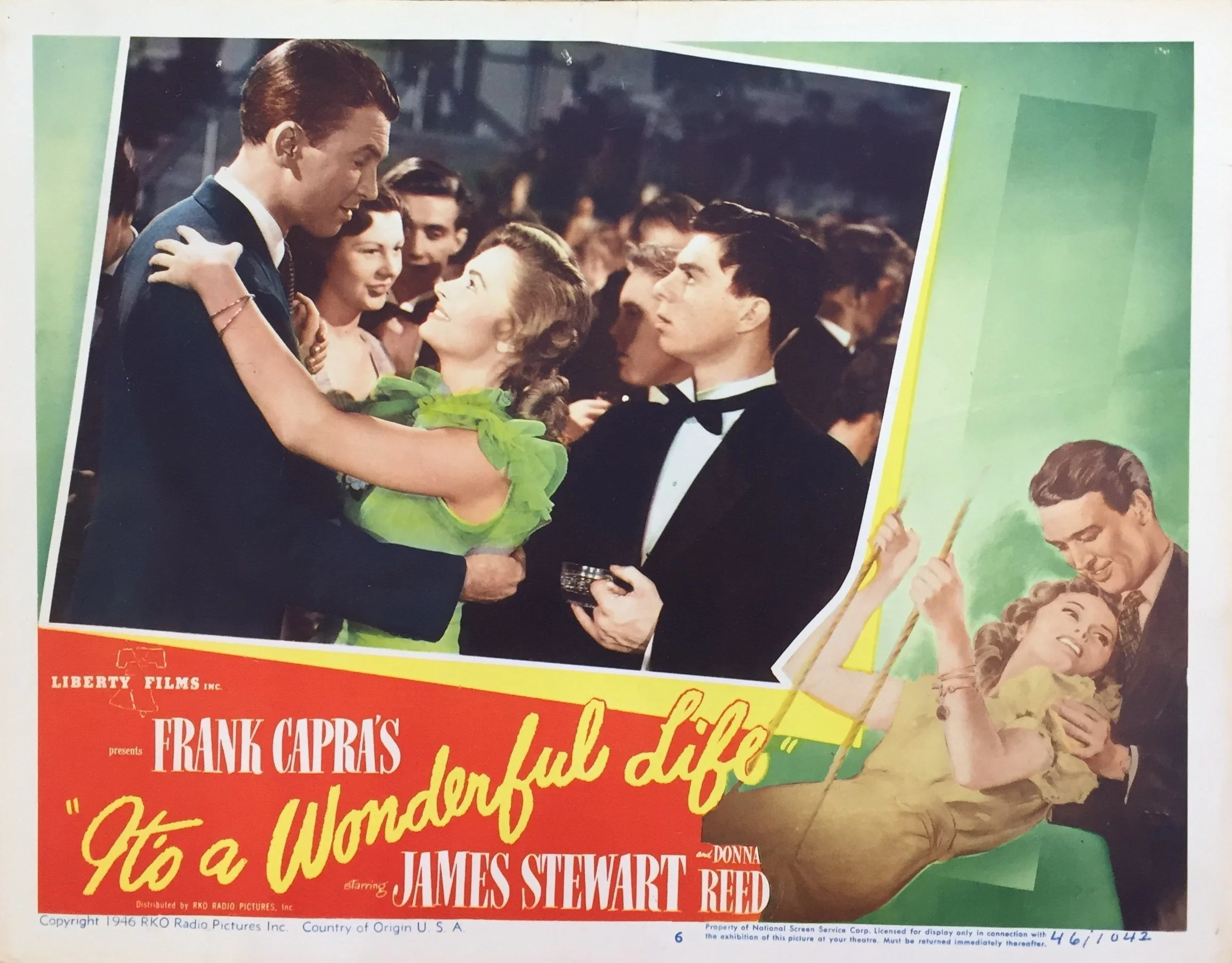Original vintage US cinema lobby card movie poster for It's a Wonderful Life