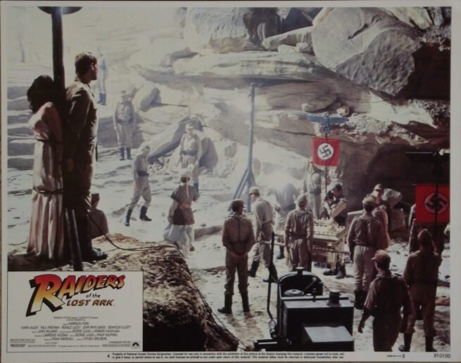 Original vintage cinema lobby card poster for Raiders of the Lost Ark