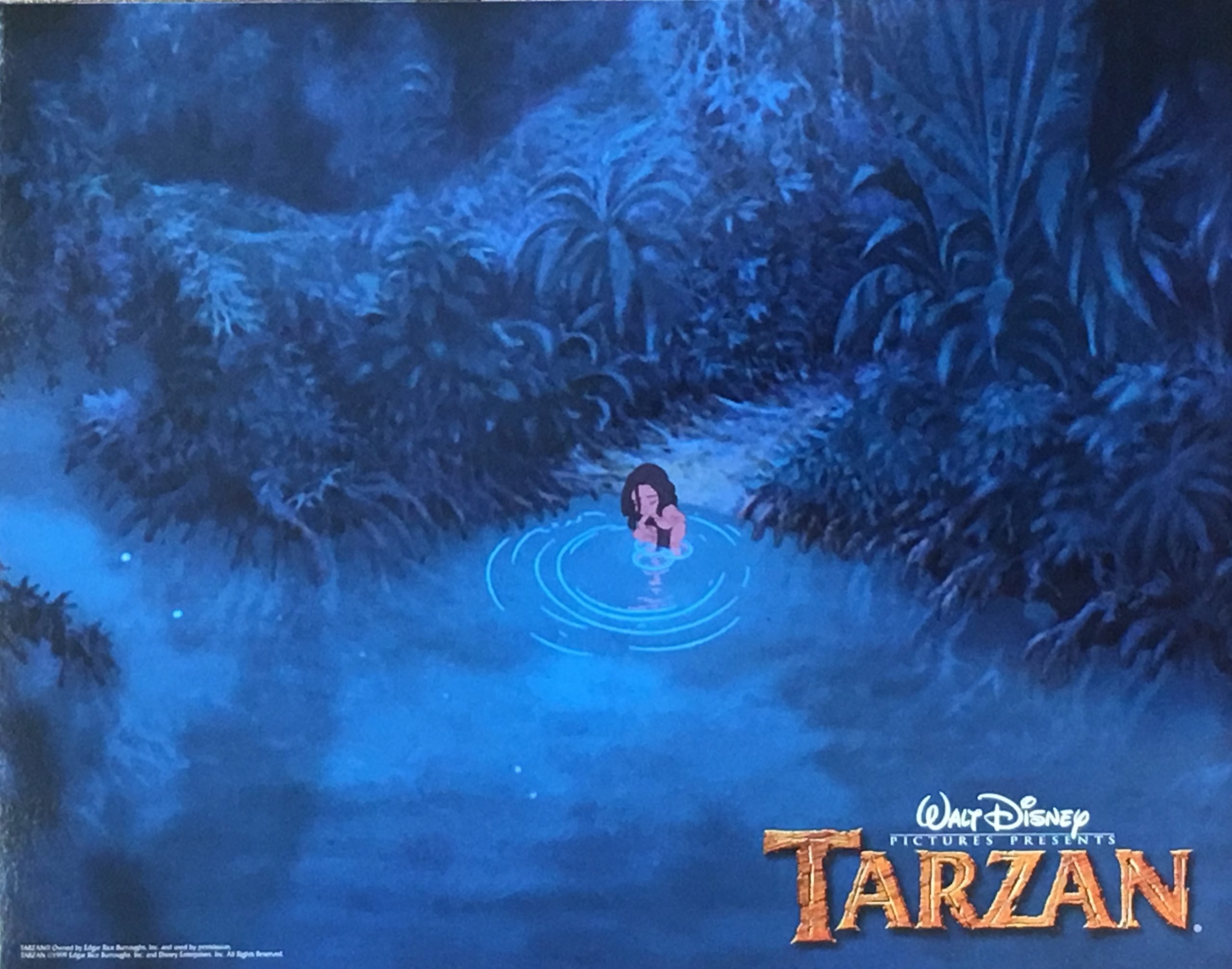 Original vintage US cinema lobby card poster for Disney's Tarzan