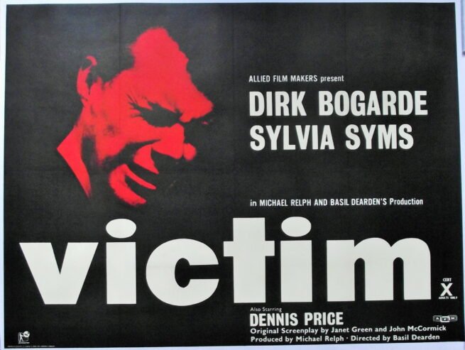 Original vintage UK cinema movie poster for Victim