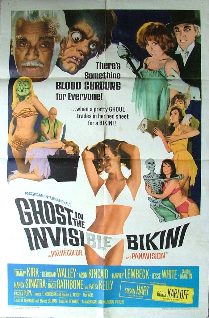 Original vintage US cinema movie poster for Ghost in the Invisible Bikini