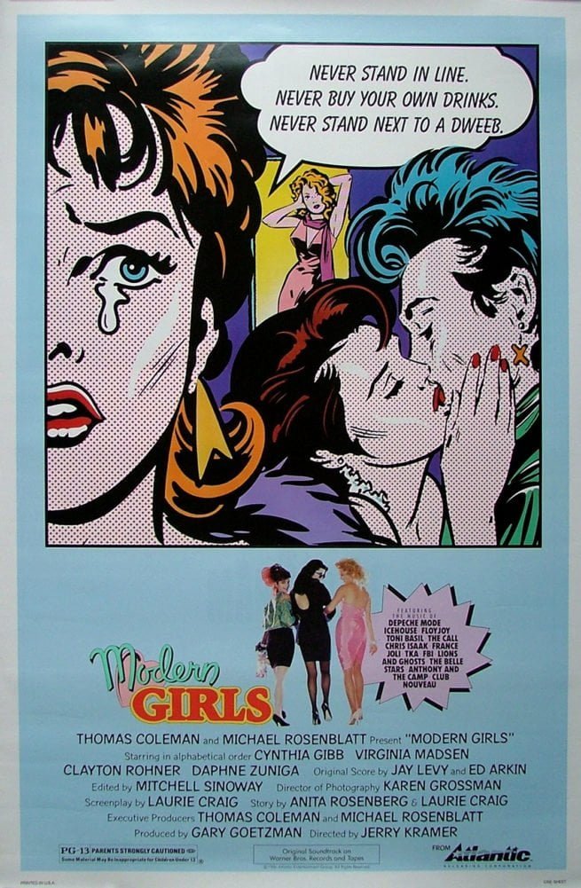 Original vintage US cinema poster for 1980s Modern Girls.