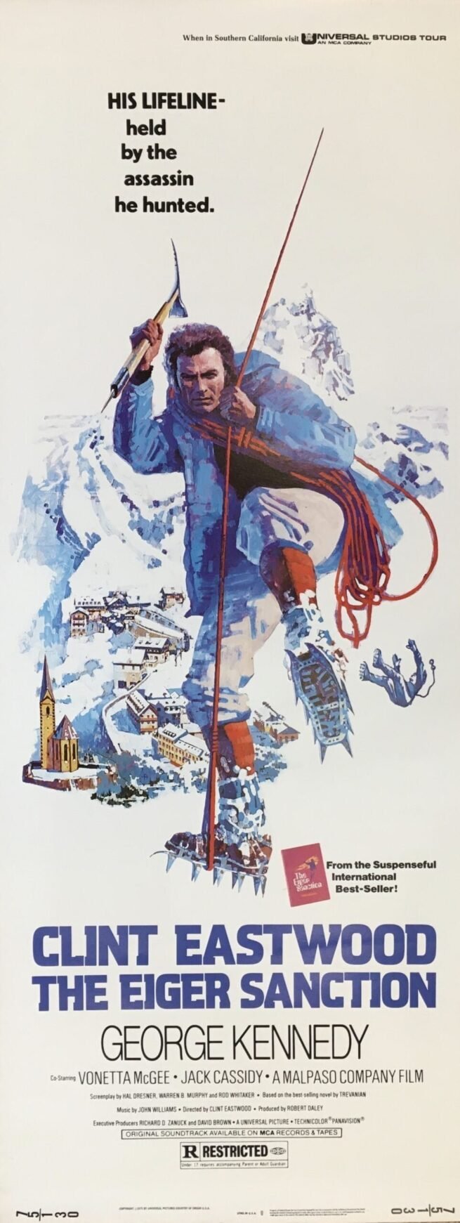 Original vintage cinema movie poster for The Eiger Sanction