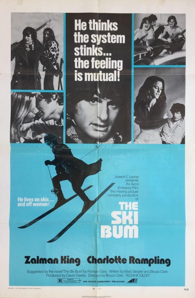 Vintage original US cinema One Sheet poster for the Ski Bum with Charlotte Rampling.