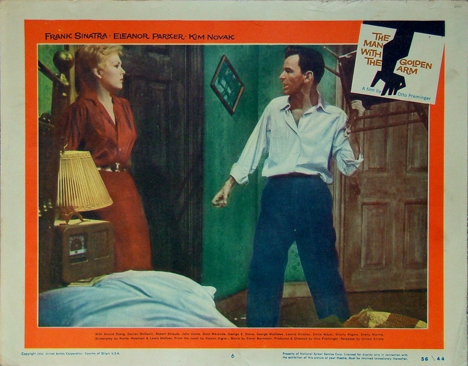 Original vintage cinema lobby card movie poster for The Man With the Golden Arm
