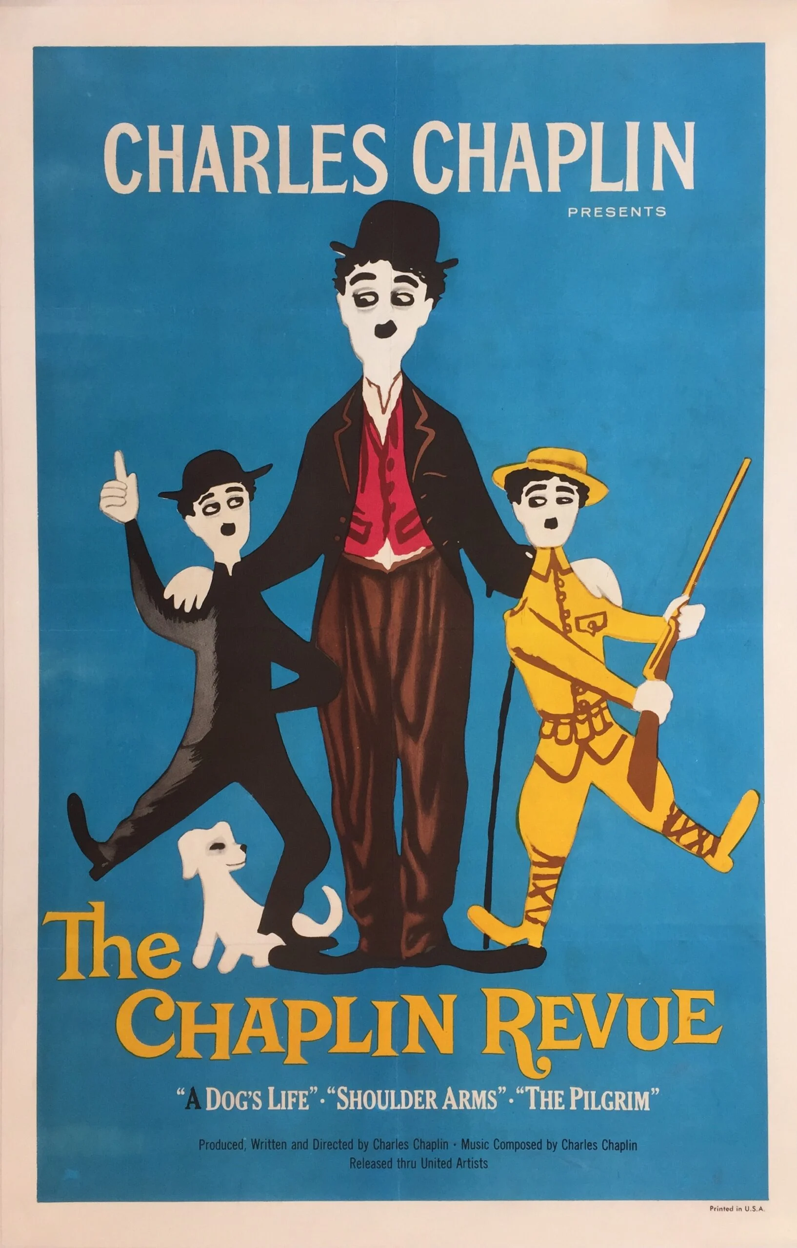 Original vintage cinema movie poster for Charlie Chaplin in The Chaplin Revue