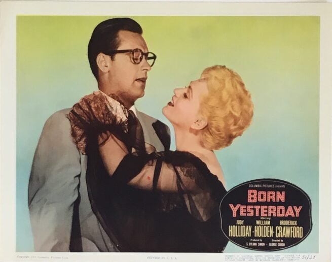 Original vintage cinema lobby card movie poster for Born Yesterday