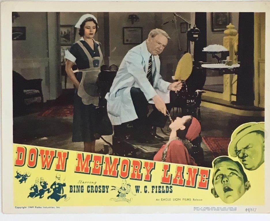 Original vintage cinema lobby card movie poster for Down Memory Lane with a scene from The Dentist