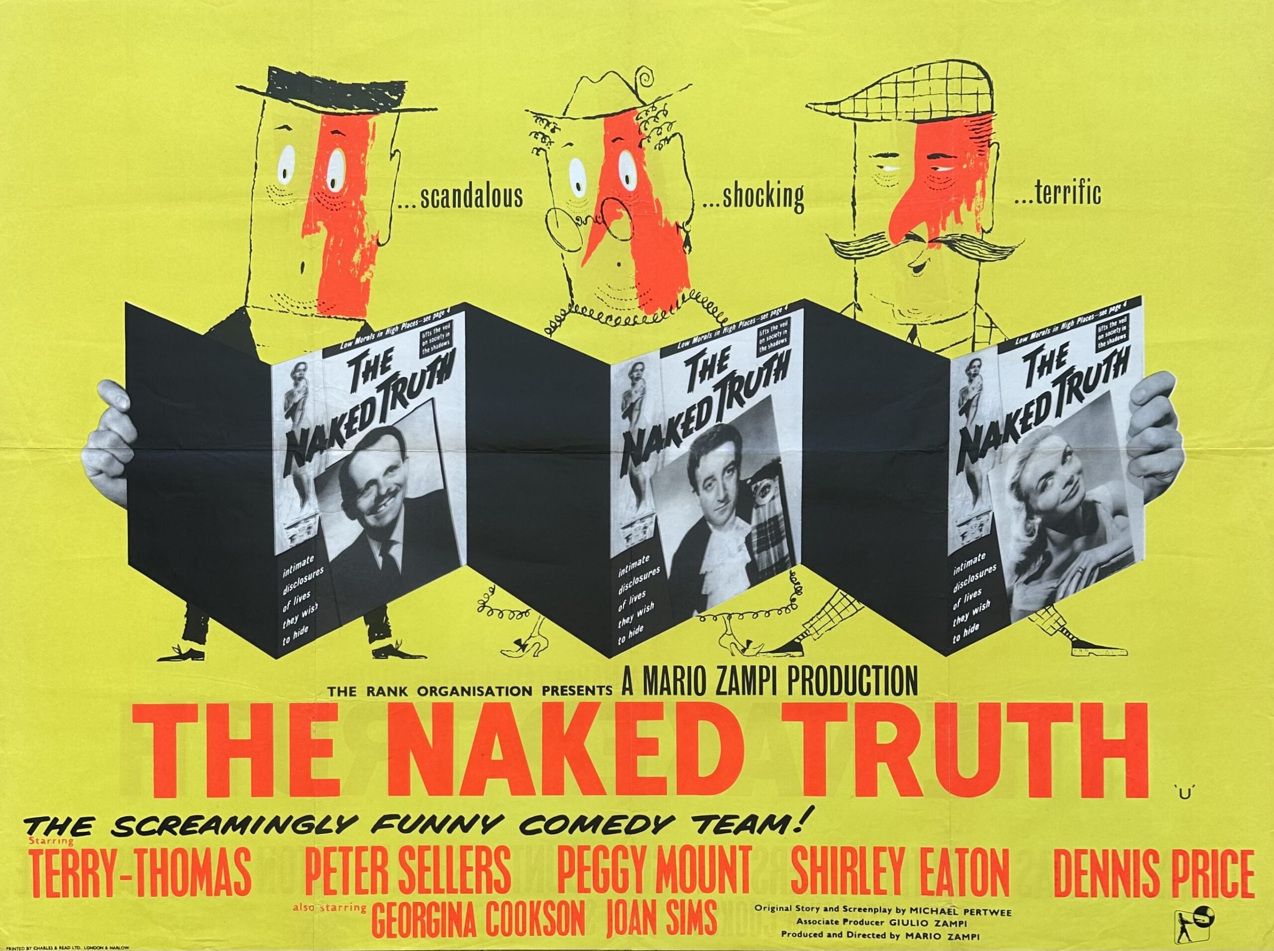 Original vintage UK cinema poster for sale for The Naked Truth