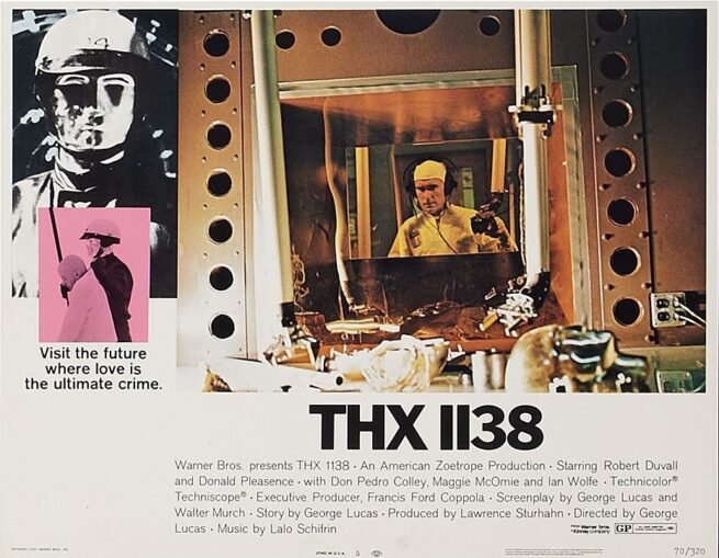 Original vintage cinema lobby card movie poster for THX 1138