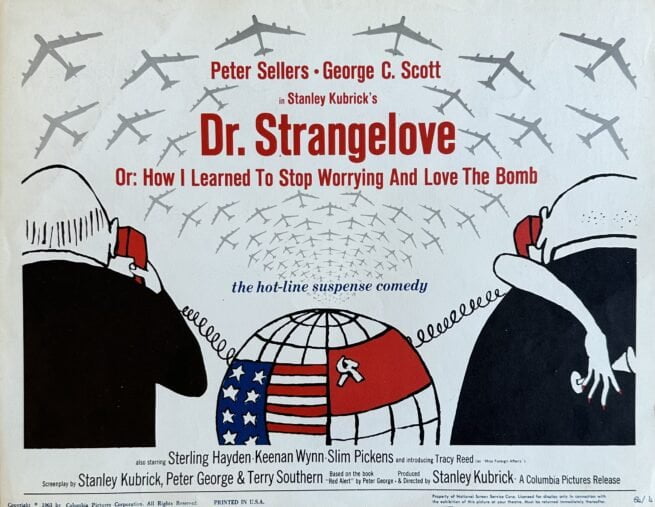 Original vintage cinema lobby card movie poster for the black comedy Dr Strangelove