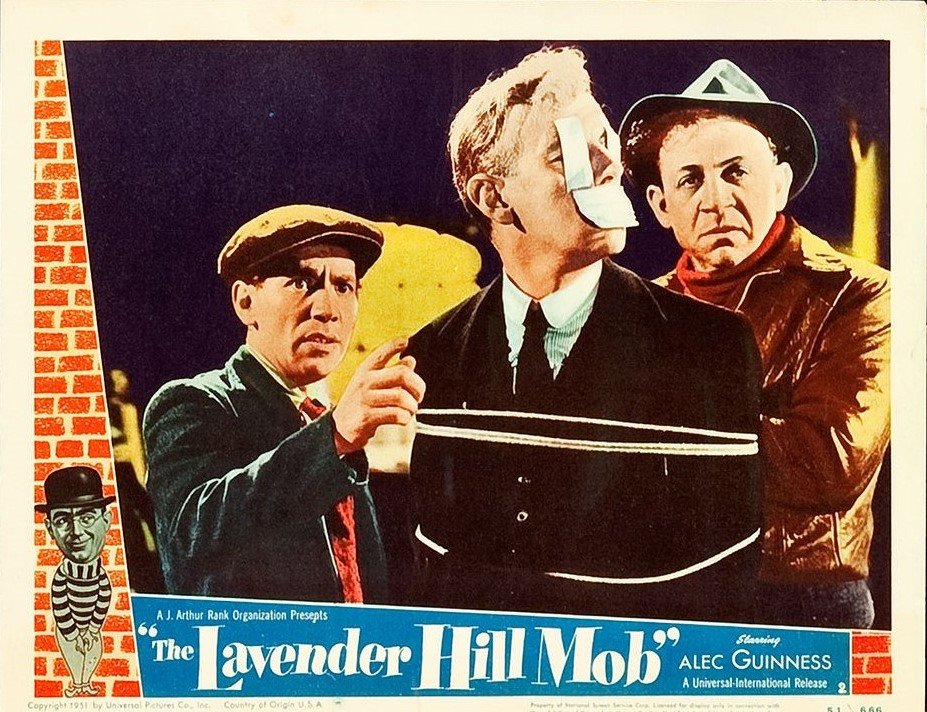 Vintage original US lobby card poster for Ealing comedy classic, The Lavender Hill Mob.