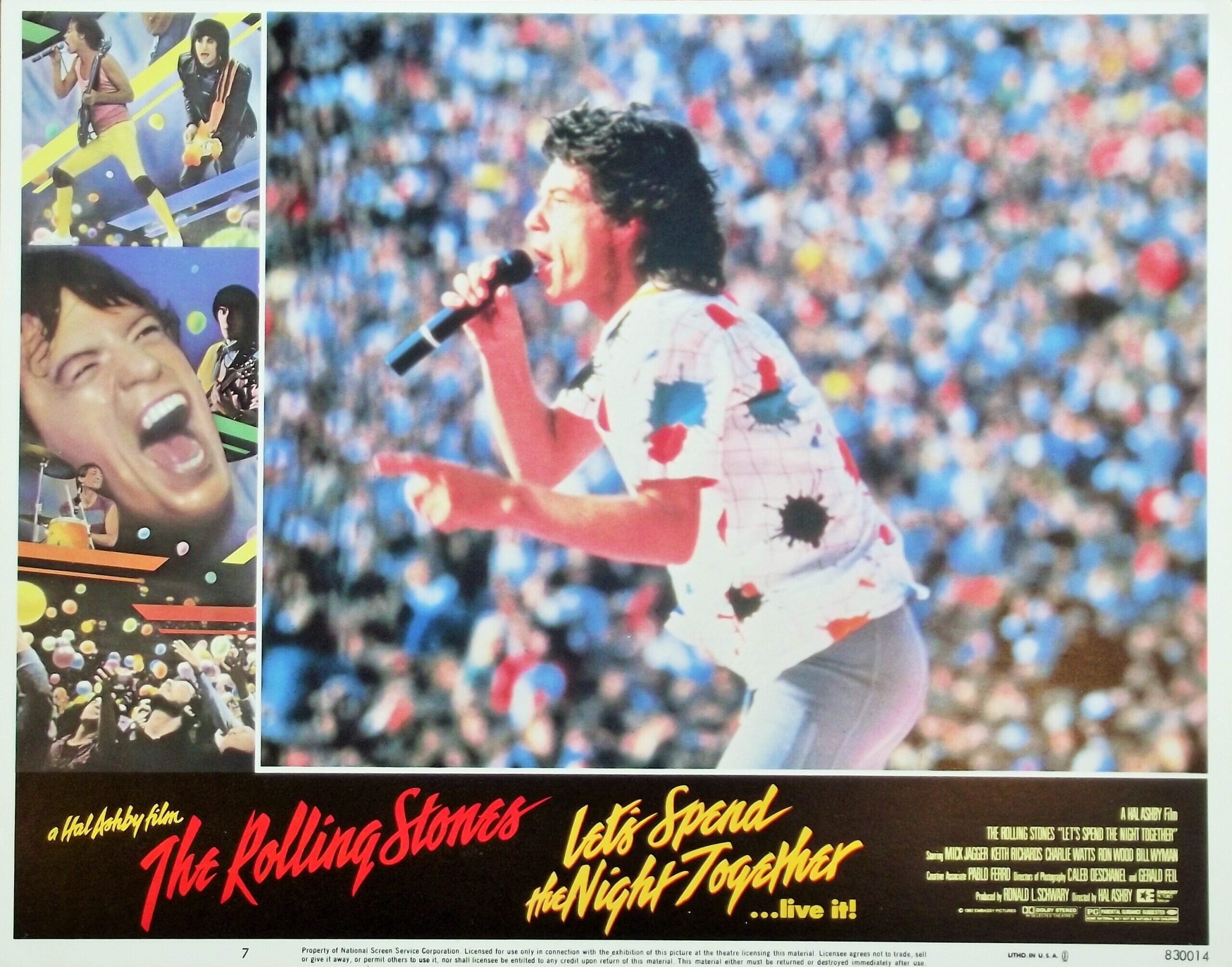 Vintage original US lobby card poster for The Rolling Stones in Let's Spend the Night Together film.