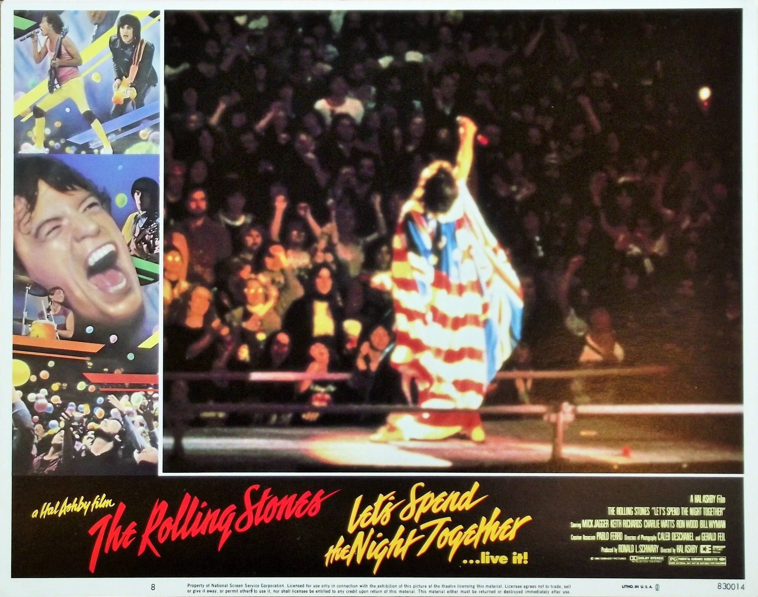 Vintage original US lobby card poster for The Rolling Stones in Let's Spend the Night Together film.