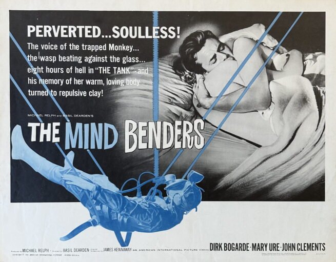 Original vintage cinema movie poster for The Mind Benders, starring Dirk Bogarde