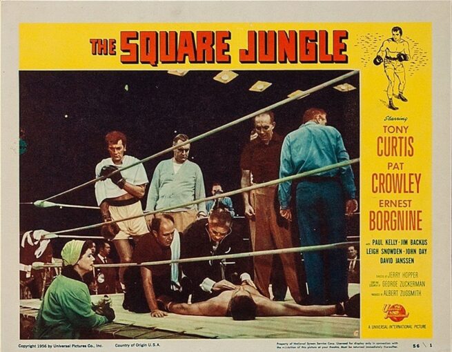 Vintage original US lobby card poster for boxing/Noir movie The Square Jungle.