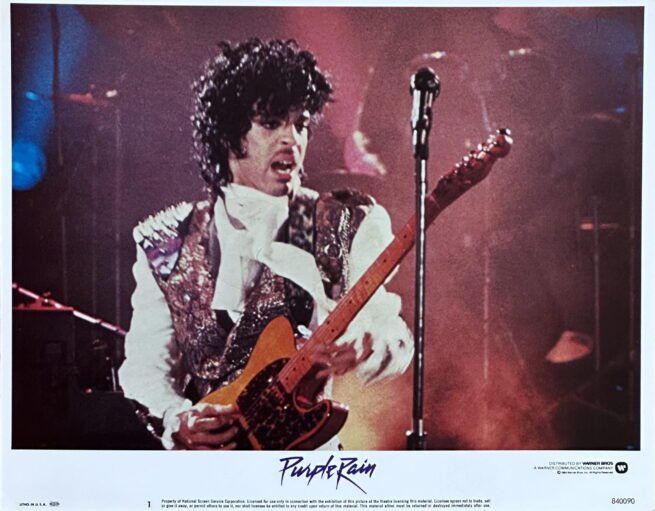 Original vintage cinema lobby card movie poster for Prince in Purple Rain