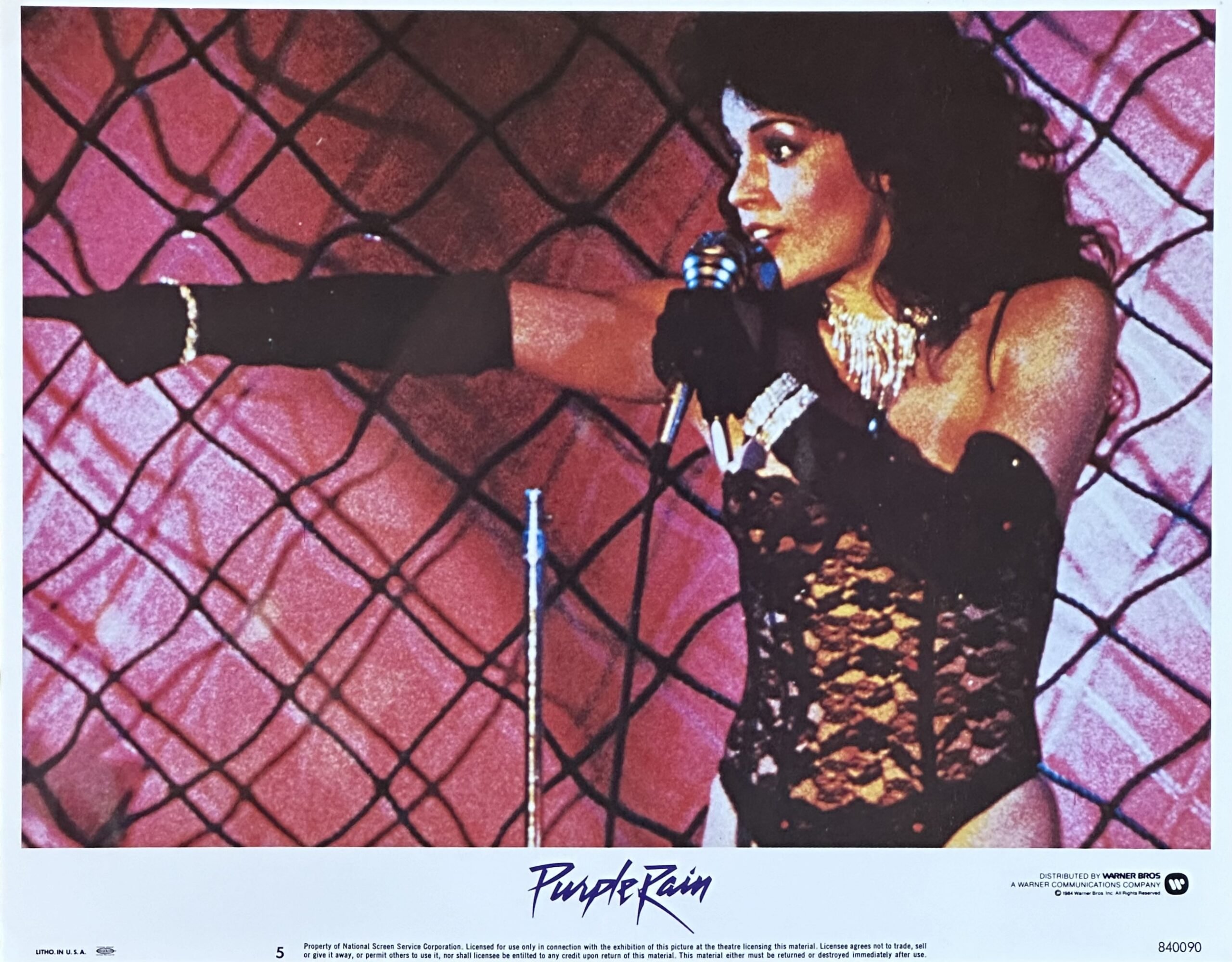 Original vintage cinema lobby card movie poster for Prince in Purple Rain
