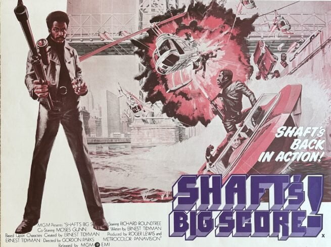 Original vintage cinema movie poster for 1972's Shaft's Big Score, starring Richard Roundtree