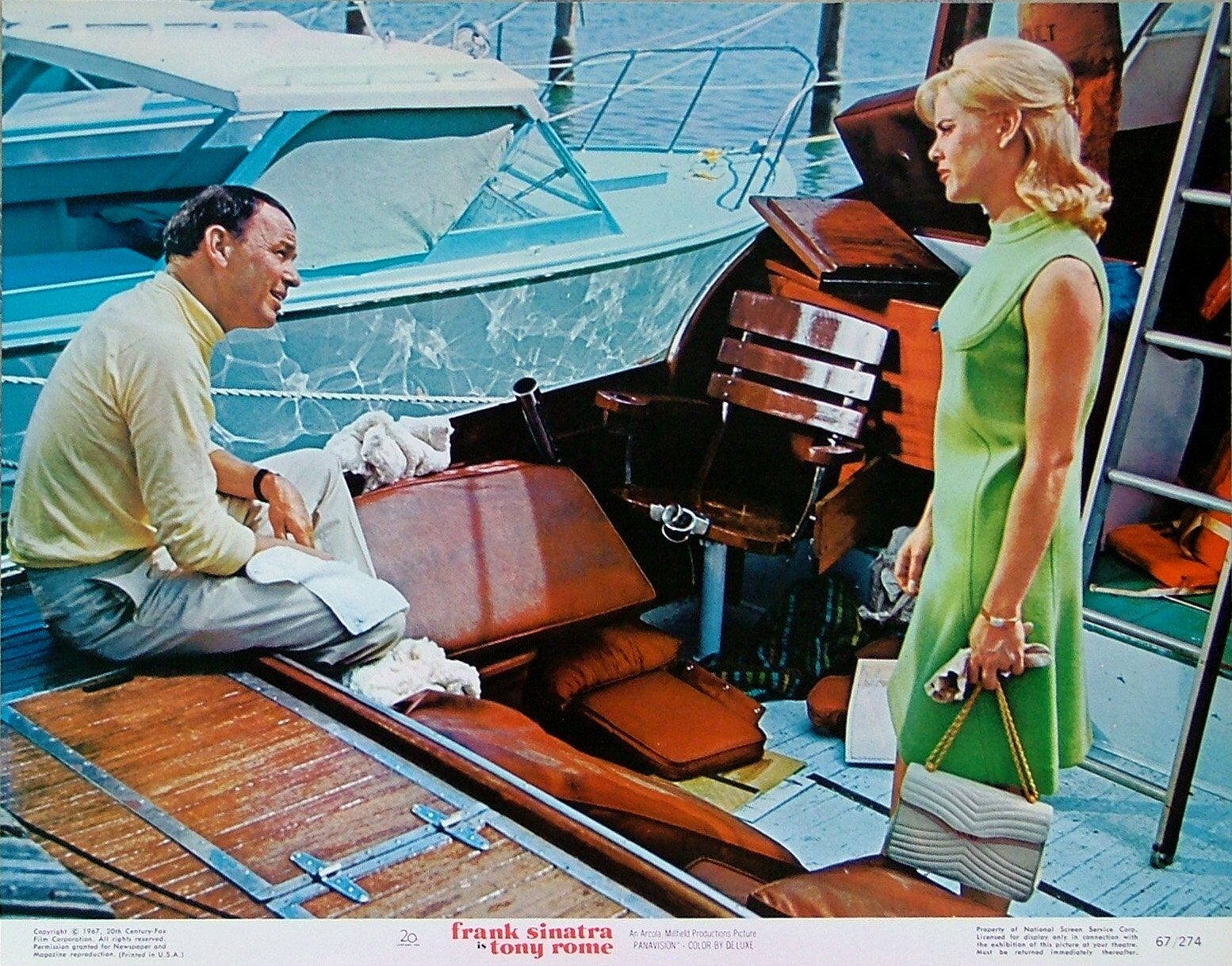 Original vintage cinema lobby card movie poster for Frank Sinatra in Tony Rome