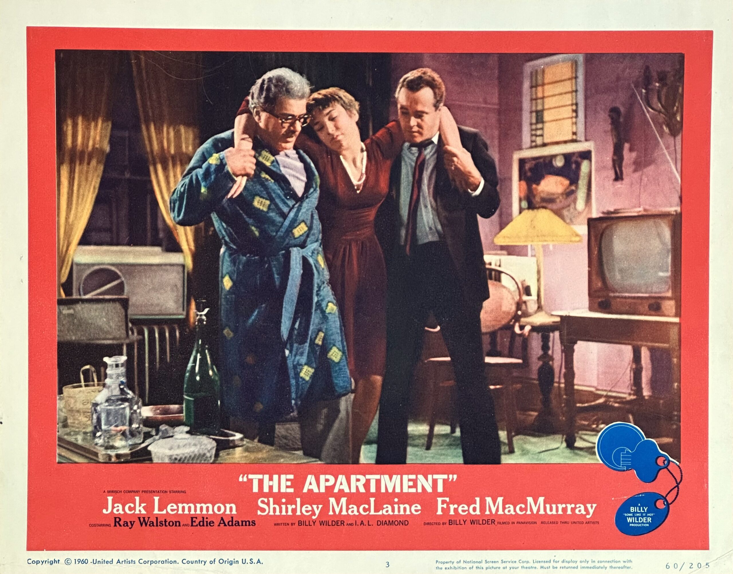 Original vintage cinema lobby card movie poster for Billy Wilder comedy, The Apartment